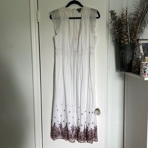 100 cotton and embroidered summer dress